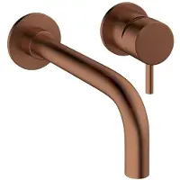 Crosswater MPRO Inbouw Wastafelkraan - 2 gats - inclusief inbouwdeel - 14cm en 22cm uitloop - geborsteld brons SW928159/2x sw84108