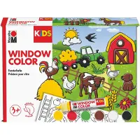 Marabu KiDS raamverf set Boerderij, 6 x 25 ml, afneembaar, waterbasis