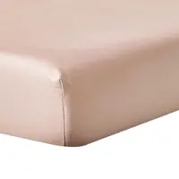 Homescapes Luxe Satijn Hoeslaken 140x190 cm – Extra Hoog (46 cm Diep) – Beige – 100% Egyptisch Katoen – Draaddichtheid 1000