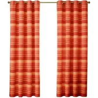 Homescapes gordijnen met oogjes Marokko terracotta in een set van 2, 182 x 167 cm