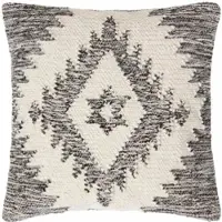 Homescapes Kelim kussen Karu grijs-crème - kussen 45 x 45 cm met vulling