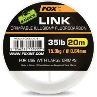 FOX Edges Link Crimpable Illusion Fluorocarbon 0,64 mm 20 m 35 lbs Lijn