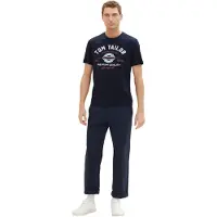 Tom Tailor Shirt marine / kastanjebruin / wit
