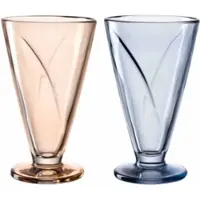 Leonardo Dessertschaal Cono Blue / Apricot 360 ml (Set van 4)