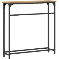 vidaXL Wandtafel Artisan Eiken 75 x 19,5 x 75 cm Bewerkt hout