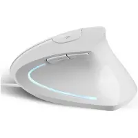 Perixx PERIMICE-513 W Ergonomische muis Kabelgebonden Optisch Wit 6 Toetsen 1600 dpi Ergonomisch