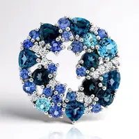 Cavill - Zilveren Hanger - 925 Sterling Zilver - Londen Blauwe Topaas Triljant 3,4 ct - Elegante Blauw Sieraad - Luxe Feestelijk Design
