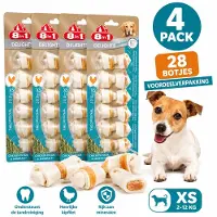 8In1 Delights Pro Dental XS - 4 x 7 Stuks - Voordeelverpakking - Kauwbotten voor Kleine Honden 2-12 kg - Kip - 4 pack