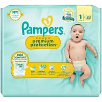 Pampers Premium Protection Baby Luiers Maat 1 | 5 x 26 stuks - 2kg t/m 5kg | Total 130 Baby Diapers Size | New Born Nr. 1 - 2 - 5kg