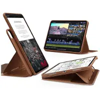 ESR Hoes Geschikt voor iPad Pro 13 (2024/2025) - Shift Book Case - Beschermhoes met Standaard - 9 Kijkhoeken - Sleep/Wake - Bruin