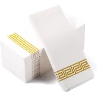 Famanu - Gouden Servetten – 100 stuks 40x40 cm – Luxe Servetten voor Diner, Feest en Bruiloft
