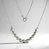 Cavill - Zilveren bolletjesketting - 925 Sterling Zilver - Gerhodineerd - 45,5 cm - Elegante, Lichtgewicht Halsketting voor Dames - Karabijnsluiting