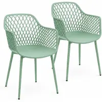 DS4U - Niall tuinstoel - Set van 2 - Groen - Kunststof - Kuipstoel