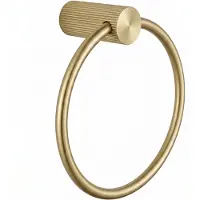 REA - Badkamerhanger Ring 64106 Solo Brush Gold - 6,5 x 16 x 16,7 cm