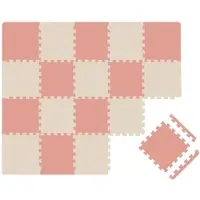 LittleTom 18-delige Kinder Puzzelmat - TÜV-getest - 30x30 cm EVA Foam Tegels met Randen - Opvouwbare Speelmat met Antislip Oppervlak - Isolerende Vloermat voor Kinderkamer