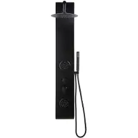 Vente-unique Douchekolom met massagestralen JUBIDA - zwart - 20*130 cm