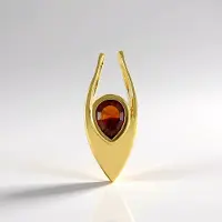 Cavill - Zilveren hanger verguld 925 sterling zilver - Madeira citrien 0,938 ct - druppelvormig - Braziliaanse citrien sieraden dames elegant