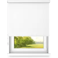 Time4blinds Vrijhangend Rolgordijn in Aluminium Cassette – Keukenzonwering voor Ramen – Slaapkamerjaloezieën voor Ramen – Rolluiken voor Ramen voor Binnen – 1000x1900mm – Klassiek Wit – Linkszijdig