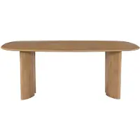 Vente-unique Eettafel voor 8 personen van mangohout - Naturel - ISLARA