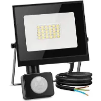 Aigostar LED Schijnwerper met Bewegingssensor - 30 LEDS - IP65 - Floodlight - Buitenlamp - 6500K - 20W - Zwart
