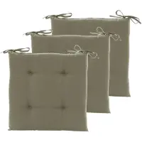 Hespéride Hespiride Stoelkussen Altea - 3x - 40 x 40 cm - groen - vierkant - polyester - tuinkussen - buiten