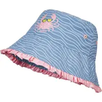 Playshoes - 2-in-1 - Zonnehoedje - Krabben - Blauw - Roze - Maat 51 cm