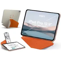 MOFT Hoes Geschikt voor iPad Pro 12.9 (2022/2021/2020/2018) - Dynamic Folio Book Case - Magnetische Beschermhoes met Standaard - 20+ Kijkhoeken - MOVAS Vegan Leer - Sleep/Wake - Beige
