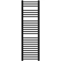 LuxeBath badkamer radiator Sahara 400x1500 mm zwart mat recht met zijaansluiting,design radiator handdoekwarmer handdoekdroger handdoek radiator handdoekverwarmer handdoek radiator badkamer verwarming