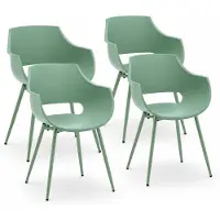 DS4U - Louis tuinstoel - Set van 4 - Groen - Kunststof - Kuipstoel