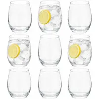 Excellent houseware Drinkglazen Eclipse - 9x stuks - glas - 570 ml - water - frisdrank - sapjes - cocktails