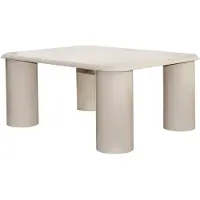 Vente-unique Metalen salontafel - Crème - ZIDILA