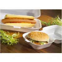 Papstar Hamburger-Box, eckig mit Klappdeckel