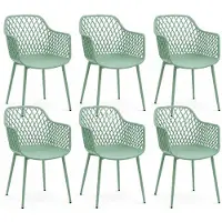 DS4U - Niall tuinstoel - Set van 6 - Groen - Kunststof - Kuipstoel