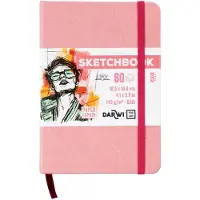 Darwi DFY - Schetsboek - A6 - 140 g - Roze - 80 vellen
