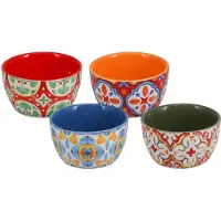 Home & Styling Kommen - Set van 4 stuks - Ø10xH6cm - Multi