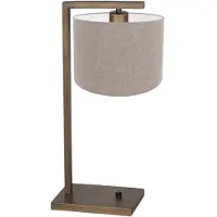Steinhauer Tafellamp Stang Met Grijze Kap