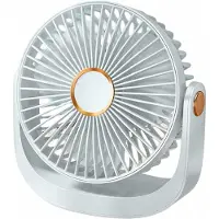 Snq Draagbare mini-ventilator met afneembare kap - Ultrastille bureauventilator - Luchtcirculator - 5 windsnelheden - 360° rotatie - USB-opladen - Geschikt voor kantoor en slaapkamer - wit