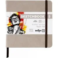 Clairefontaine DFY - Schetsboek - 14 x 14 cm - 140 g - Taupe - 80 vellen