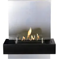 Xaralyn Bio-ethanol wandhaard - Quero BRVS - RVS staal - 2 KW verwarming - wandombouw inclusief inbouwhaard - sfeerhaard