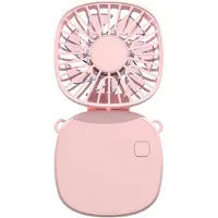 VHV -Draagbare Nekventilator - Stille Opvouwbare Mini Ventilator met USB Oplaadfunctie - Handsfree Handventilator voor Sport, Outdoor en Studentenkamer - Roze