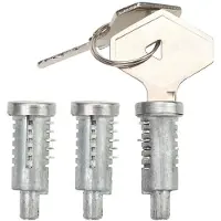 Wella 3 Slotcilinder met 2 Sleutels voor Cilinderslot en Kofferbakslot voor R4 (4L), R6, R12, R15 en R17 7700547887 7700553344