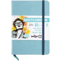 Darwi DFY - Schetsboek - A6 - 140 g - Blauw - 80 vellen