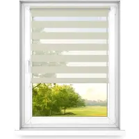 Time4blinds dag en nacht dubbel rolgordijn mini - raamrolgordijn dag en nacht - rolgordijn zonder boren - zonwering - rolgordijnen voor slaapkamers - 1200x1000mm – Crème – Linkszijdig