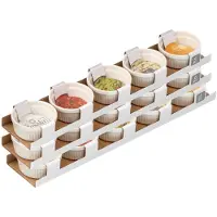 Vessia Kommetjes / serveer schaaltjes - 3x - 15x stuks - D6 x H3.5 cm - aardewerk - wit - ovenschaaltjes - tapas - voedsel - dessert