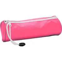 Soho Ronde Pennenzak – Etui met Rits en Trekkoord – 21 x 8 cm – School Etui / Pennenetui - Roze