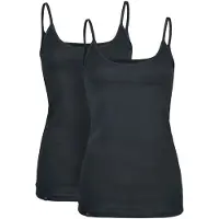 Black premium by emp Top - Doppelpack Tops mit Rundhalsausschnitt - XS tot 5XL - voor Vrouwen - zwart | Maat XS