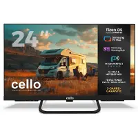 Cello 24-inch Smart LED TV voor kamperen met Tizen OS van Samsung, triple tuner, perfect geluid, 12V/24V/230V multi-voltage, ideaal voor campers en caravans