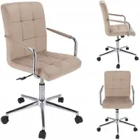 Jumi QUATRO stoel fluweel beige