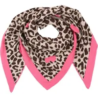 Zwillingsherz Doek 'Love Is Love' beige / chocoladebruin / pink