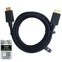 NÖRDIC HDMI-N1011 – Ultra High Speed HDMI 2.1 kabel - Gecertificeerd - 8K60Hz - 48Gbps - Dynamische HDR eARC - 1m - Zwart